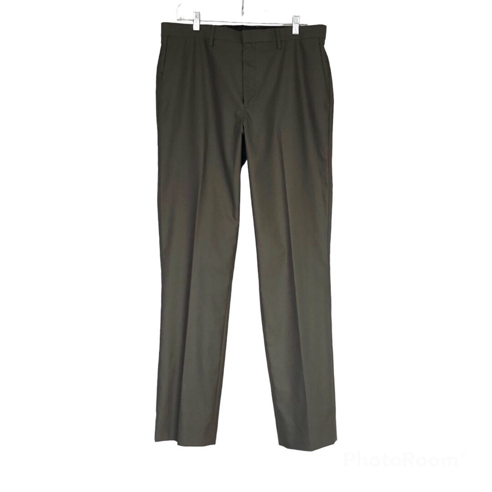 Banana Republic Dark Olive Non-Iron Slim Fit Dress Pants Size 34W/34L
